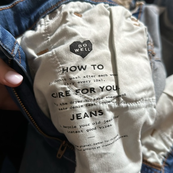 A3 - 197 Madewell straight leg distressed blue denim jeans size 30 straight leg - Picture 10 of 15